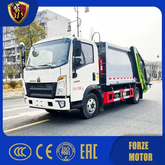 Caminhão compactador de lixo para equipamentos de coleta de lixo leve 4X2